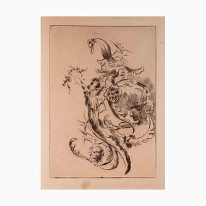 Edouard Dufeu, Floating, Original Etching, Late 19th Century-ZCI-1343946