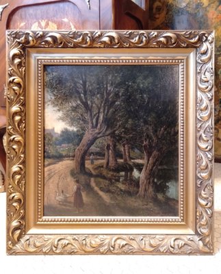 Eduard Majsch, Rural Landscape, 19th-Century, Oil on Canvas, Framed-ZFY-1228857