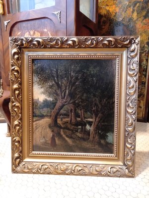 Eduard Majsch, Rural Landscape, 19th-Century, Oil on Canvas, Framed-ZFY-1228857