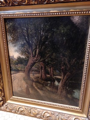 Eduard Majsch, Rural Landscape, 19th-Century, Oil on Canvas, Framed-ZFY-1228857