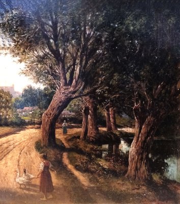 Eduard Majsch, Rural Landscape, 19th-Century, Oil on Canvas, Framed-ZFY-1228857