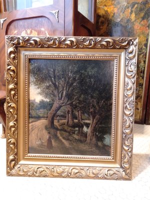 Eduard Majsch, Rural Landscape, 19th-Century, Oil on Canvas, Framed-ZFY-1228857