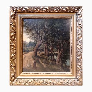 Eduard Majsch, Rural Landscape, 19th-Century, Oil on Canvas, Framed-ZFY-1228857