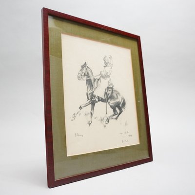 Eduard Thöny, Soldier on Horseback, 1916, Pencil on Paper-RST-1241107