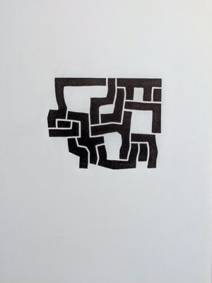 Eduardo Chillida, Abstraction in Black, 1974, Original Lithograph-NRC-2024659