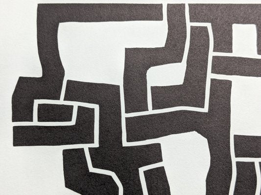 Eduardo Chillida, Abstraction in Black, 1974, Original Lithograph-NRC-2024659