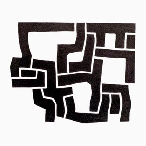 Eduardo Chillida, Abstraction in Black, 1974, Original Lithograph-NRC-2024659