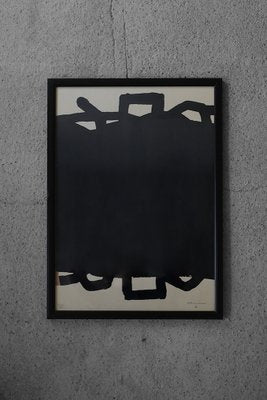 Eduardo Chillida, Composition, Original Lithograph on Cardboard, 1990s, Framed-ZAA-1736080