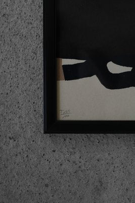 Eduardo Chillida, Composition, Original Lithograph on Cardboard, 1990s, Framed-ZAA-1736080