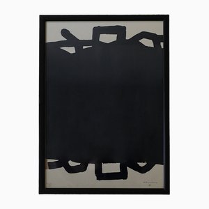 Eduardo Chillida, Composition, Original Lithograph on Cardboard, 1990s, Framed-ZAA-1736080