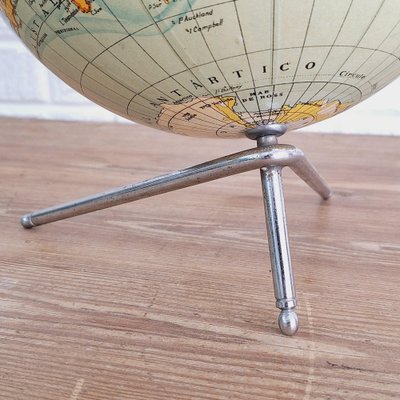 Educational Tabletop World Globe in Glass and Paper, 1950s-FRB-1732959