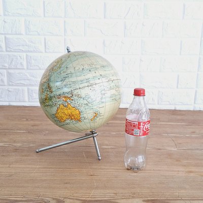 Educational Tabletop World Globe in Glass and Paper, 1950s-FRB-1732959