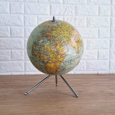 Educational Tabletop World Globe in Glass and Paper, 1950s-FRB-1732959