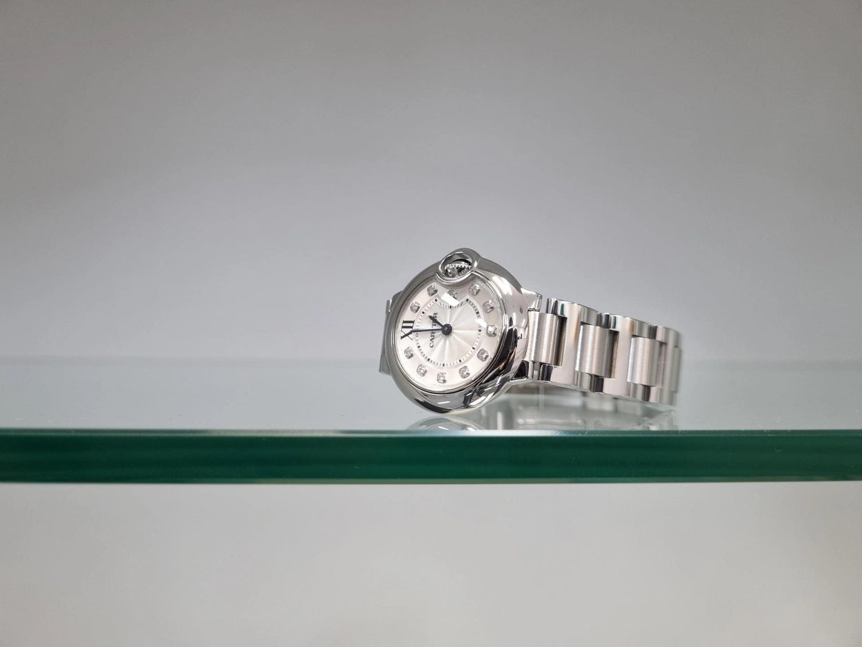 [빈티지/매장즉시발송] Cartier Ballon Bleu 발롱블루 (28mm | 스틸 | 11 다이아 인덱스)