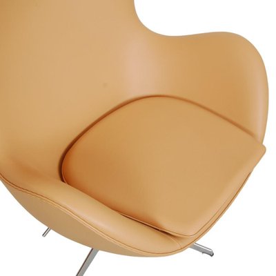 Egg Chair in Nature Nevada Aniline Leather by Arne Jacobsen for Fritz Hansen, 2000s-MTD-1746779