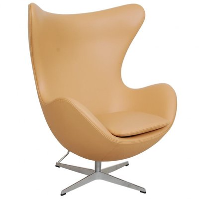 Egg Chair in Nature Nevada Aniline Leather by Arne Jacobsen for Fritz Hansen, 2000s-MTD-1746779