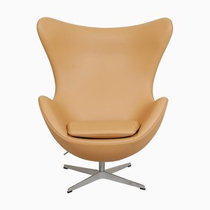 Egg Chair in Nature Nevada Aniline Leather by Arne Jacobsen for Fritz Hansen, 2000s-MTD-1746779