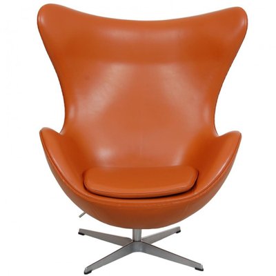 Egg Chair in Original Cognac Leather by Arne Jacobsen, 2000s-MTD-1769498