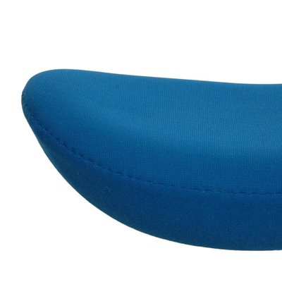 Egg Chair with Ottoman in Blue Fabric by Arne Jacobsen, Set of 2-MTD-1805031