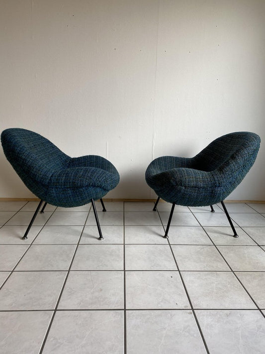 Egg Chairs by Fritz Neth for Correcta Kassel, 1950s, Set of 2