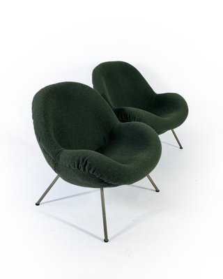 Egg Lounge Chairs by Fritz Neth for Correcta Germany, 1950s, Set of 2-MTU-1797625