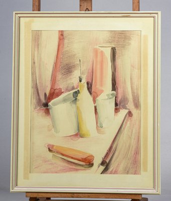 Egidio Zaccheroni, Italy, 1980s, Watercolor on Paper, Framed-RAQ-1115448