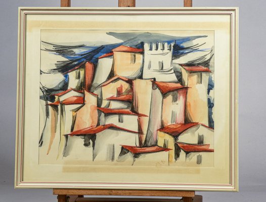 Egidio Zaccheroni, Italy, 1980s, Watercolor on Paper, Framed-RAQ-1115447