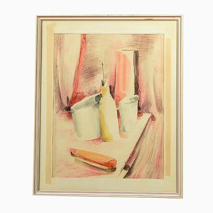 Egidio Zaccheroni, Italy, 1980s, Watercolor on Paper, Framed-RAQ-1115448