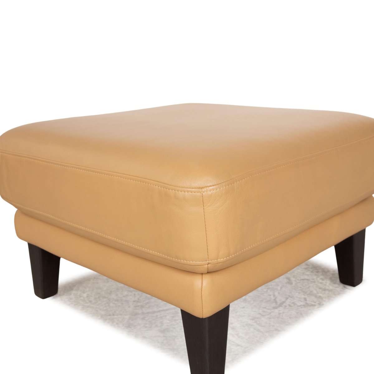 Ego Leather Stool in Cream from Rolf Benz