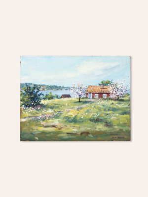 Egon Lennart Karlsson, Swedish Spring, Oil on Panel, Framed-GPP-1126533