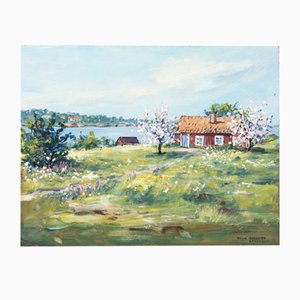 Egon Lennart Karlsson, Swedish Spring, Oil on Panel, Framed-GPP-1126533