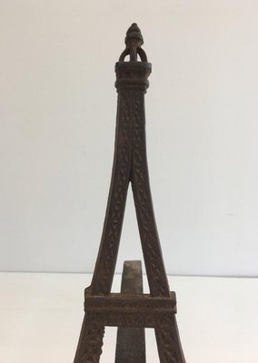 Eiffel Tower Cast Iron Andirons, France, 1900s, Set of 2-BA-658335