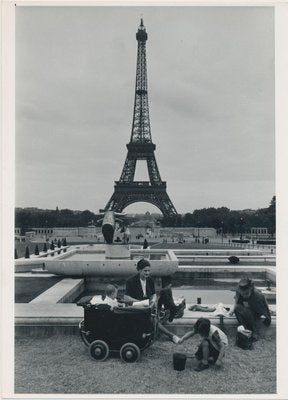 Eiffel Tower, France, 1950s, Black & White Photograph-DYV-1233971