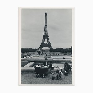 Eiffel Tower, France, 1950s, Black & White Photograph-DYV-1233971