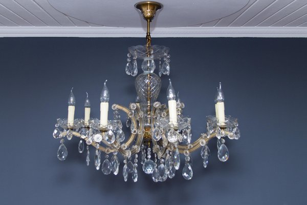 Eight-Light Crystal Chandelier in the Style of Maria Theresa-KEG-1086717