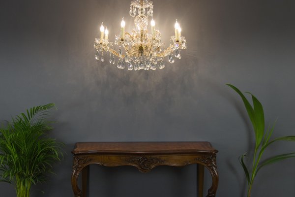 Eight-Light Crystal Chandelier in the Style of Maria Theresa-KEG-1086717