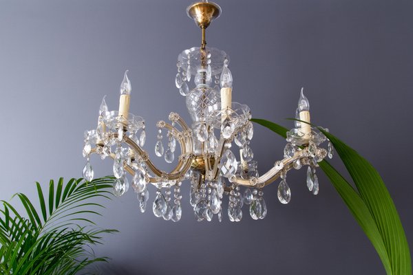 Eight-Light Crystal Chandelier in the Style of Maria Theresa-KEG-1086717