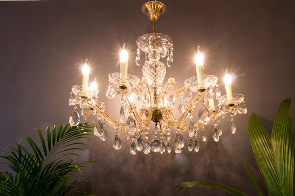 Eight-Light Crystal Chandelier in the Style of Maria Theresa-KEG-1086717