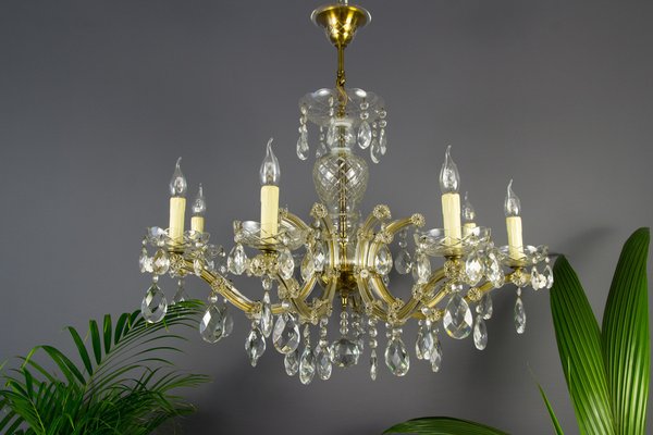 Eight-Light Crystal Chandelier in the Style of Maria Theresa-KEG-1086717