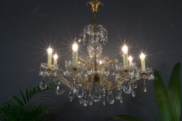 Eight-Light Crystal Chandelier in the Style of Maria Theresa-KEG-1086717