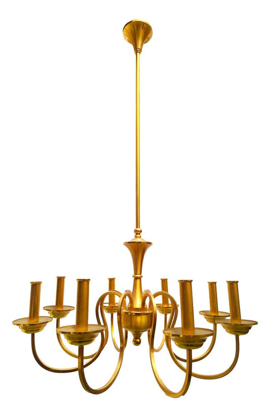 Eight Lights Chandelier by Oscar Torlasco Design for Lumi Milano, 1950s