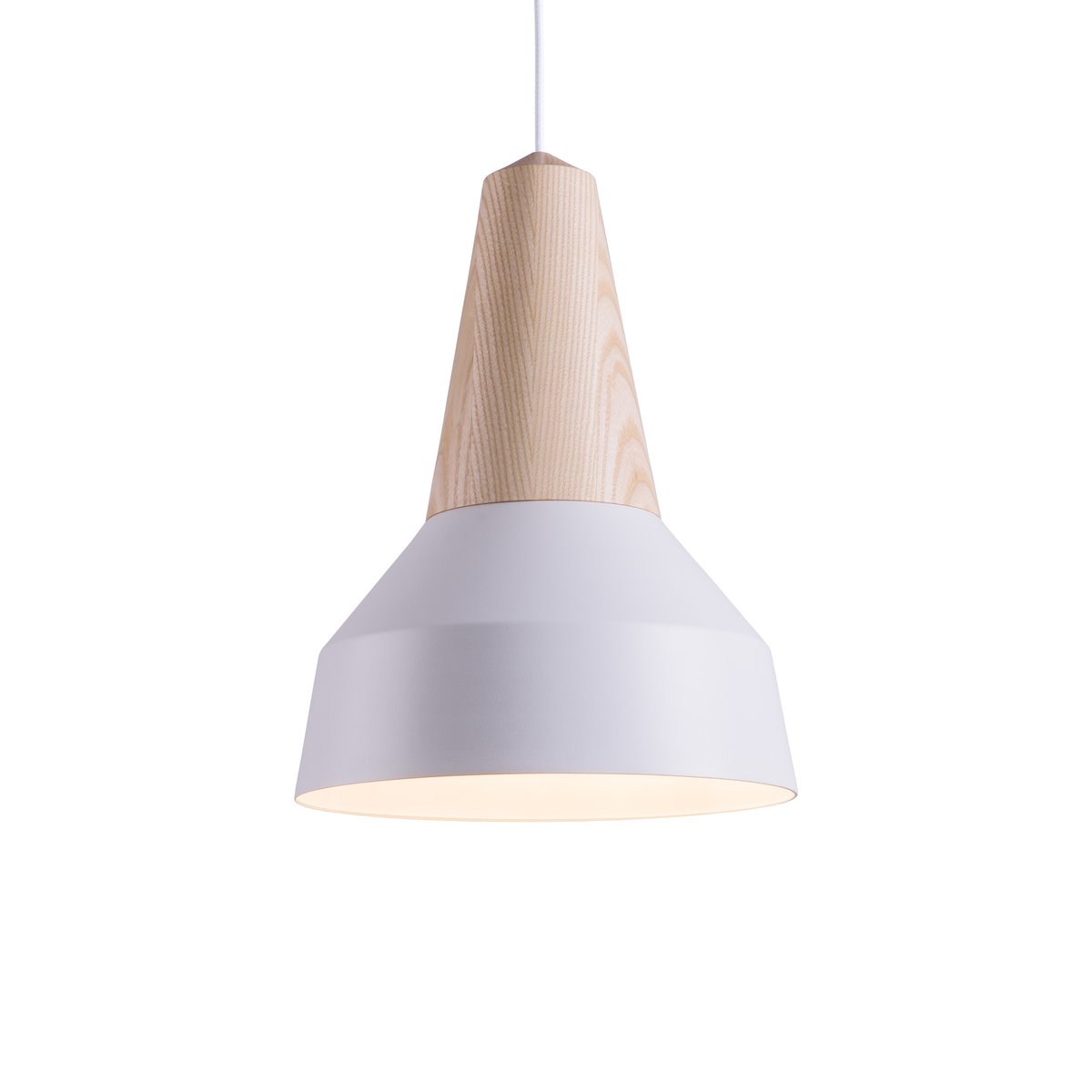 Eikon Basic White Pendant Lamp in Ash from Schneid Studio