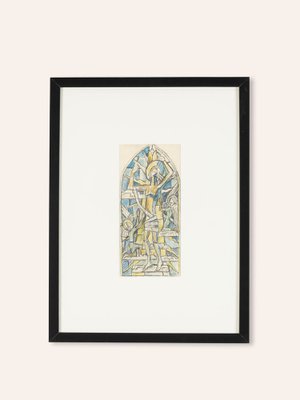 Einar Forseth, Church Window, Colored Sketches on Paper, Set of 2-GPP-1248851