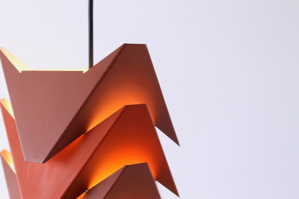 Ekko Metal Pendant Lamp by Louis Weisdorf for Lyfa, 1970s-XT-1393887