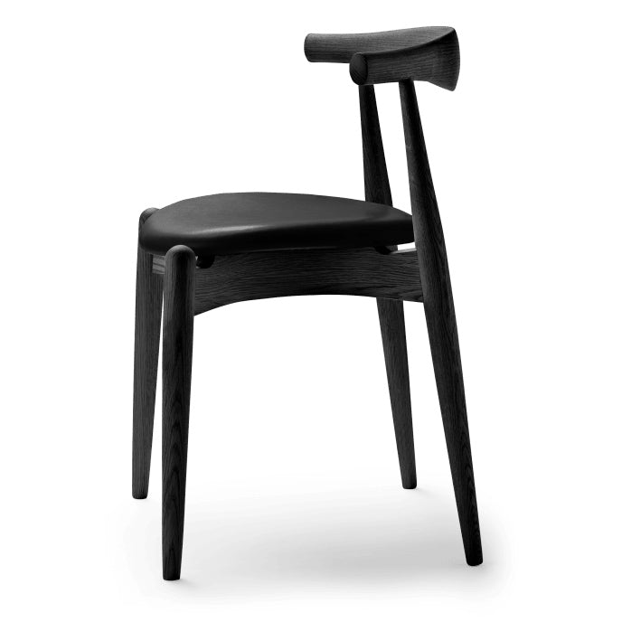 CH20 | Elbow Chair by Carl Hansen & Søn #Oak / Painted Black / Leather Thor 301