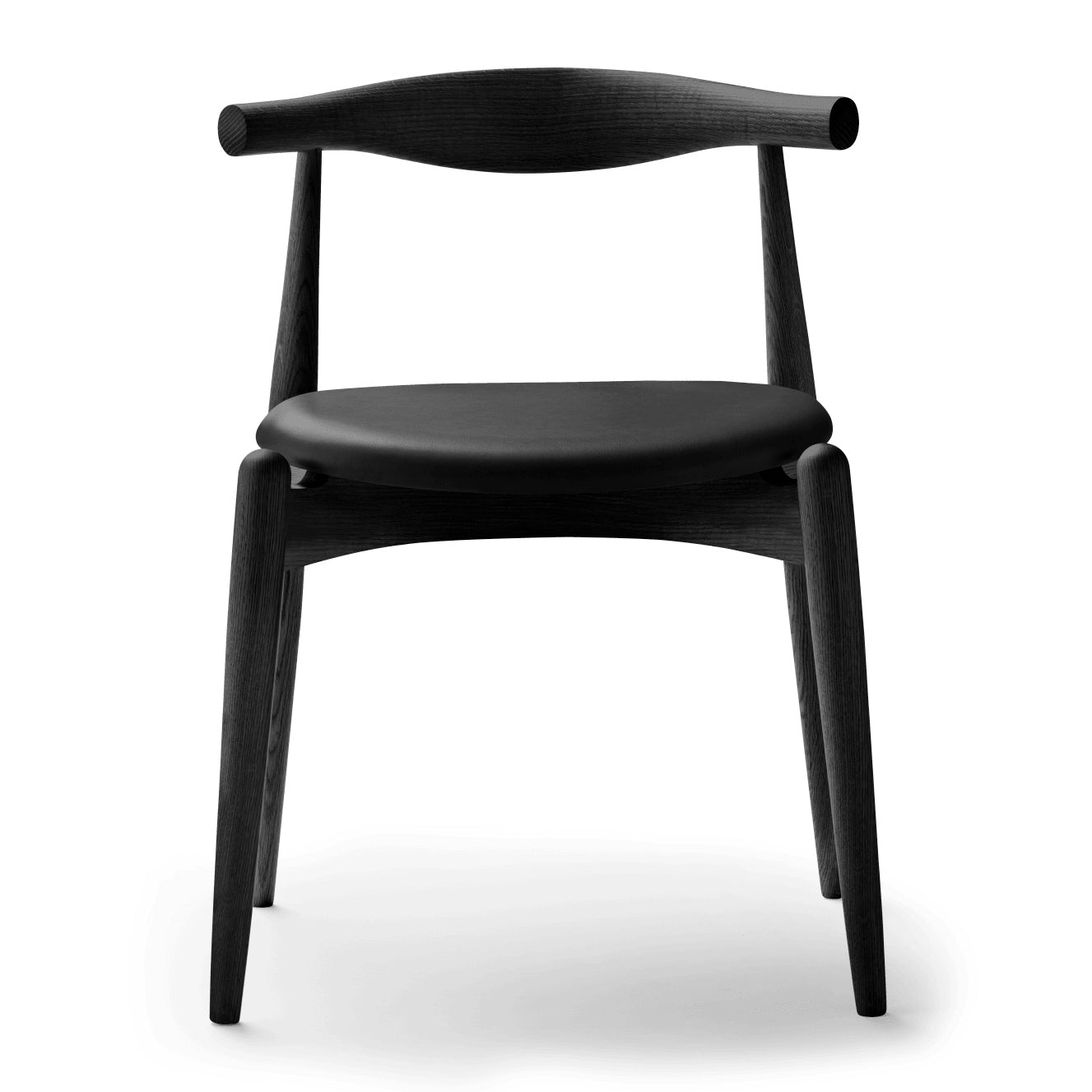 CH20 | Elbow Chair by Carl Hansen & Søn #Oak / Painted Black / Leather Thor 301