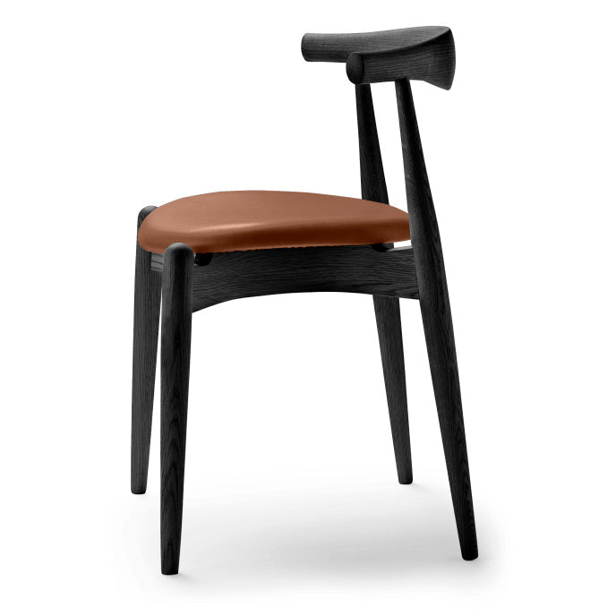 CH20 | Elbow Chair by Carl Hansen & Søn #Oak / Painted Black / Leather Thor 307