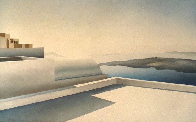 Elena Borstein, Thira VII Rooftops, 1991, Pastel on Paper-CHG-2030420