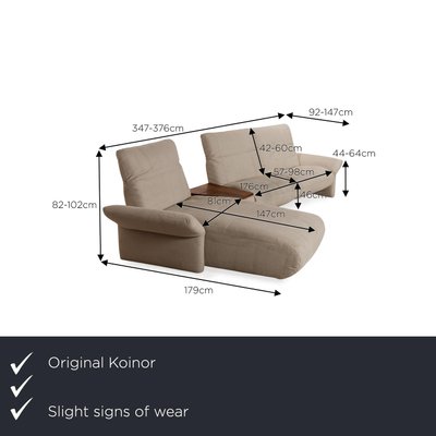 Elena Fabric Corner Sofa in Left Cream Beige from Koinor-RQW-2021992