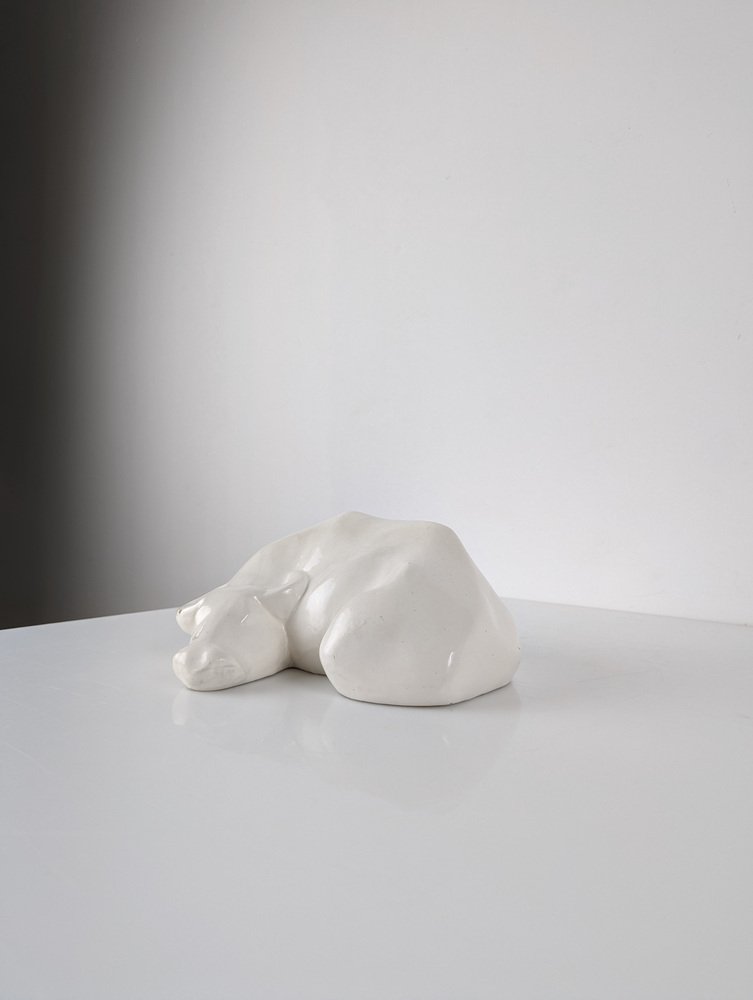 Elena Laverón, Resting Water Buffalo, 1980s, Ceramic